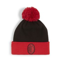 Młodzieżowa czapka z pomponem AC Milan PUMA For All Time Red Black. Czarna czapki męskie Puma, bez wzorów, młodzieżowe. Za 119.00 zł.