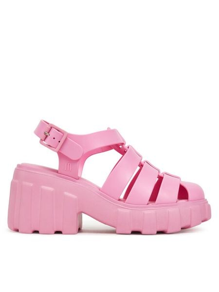 Melissa Sandały Melissa Megan Ad M 33835 Różowy. Czerwone sandały damskie Melissa, bez wzorów, z tworzywa sztucznego, bez obcasa, na słupku. Za 599.99 zł.
