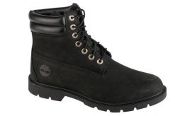 Trapery męskie, 6 IN WR Basic Boot. Czarne buty zimowe męskie Timberland, z materiału, bez zapięcia. Za 649.99 zł.