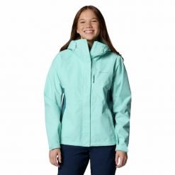 Kurtka damska z membraną Columbia Hikebound II z kapturem. Zielone kurtki damskie Columbia, bez wzorów, z kapturem. Za 369.99 zł.