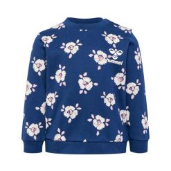 Bluza dla dziewczynki Hummel Bloom. Niebieskie bluzy i bluzki niemowlęce HUMMEL, bez wzorów, bez ramiączek, bez kaptura. Za 161.50 zł.