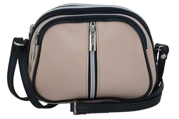 Listonoszka pudrowa BARBERINI'S skórzana 03-18. Czerwone shopper bag damskie Barberinis, bez wzorów, ze skóry, na ramię, bez dodatków. Za 172.99 zł.