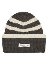 Marc O´Polo Czapka w kolorze antracytowo-kremowym rozmiar: onesize. Brązowe czapki zimowe damskie z bawełny. Za 162.49 zł.