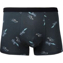Bokserki Obcisłe, Grafitowe w Listki, Bawełniane, Majtki z Elastanem -ALTIES. Szare bokserki męskie Alties, bez wzorów, z bawełny. Za 35.00 zł.