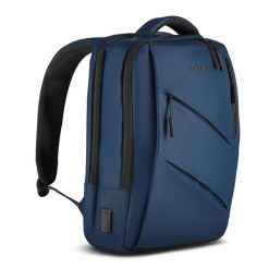 Plecak na laptop NILS NC4502 15 l z portami USB i USB-C. Czarne plecaki męskie Nils, bez wzorów, z materiału. Za 109.00 zł.