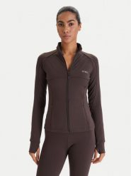 Guess Bluza V6RP15 KD952 Brązowy Slim Fit. Brązowe bluzy bez kaptura damskie Guess, xl, z syntetyku. Za 349.99 zł.