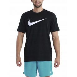Koszulka sportowa Męska Nike Sportswear Swoosh. Czarne t-shirty sportowe męskie Nike, m, bez ramiączek. Za 129.00 zł.