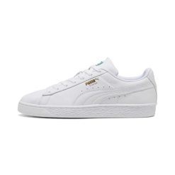 Recyklingowe Skórzane Trampki Puma Suede. Białe trampki i tenisówki męskie Puma, bez wzorów, z gumy, bez zapięcia. Za 475.65 zł.