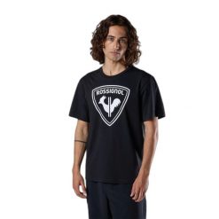 T-shirt Rossignol Cliffside. Czarne t-shirty męskie Rossignol, m, bez wzorów, bez kołnierzyka. Za 271.50 zł.