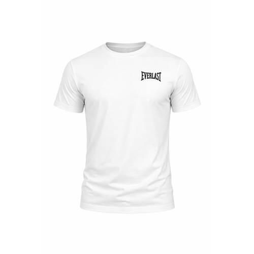 Koszulka sportowa męska Everlast EL0912WHITE. Białe t-shirty sportowe męskie Everlast, m, z bawełny, bez ramiączek, na fitness i siłownię. Za 107.00 zł.