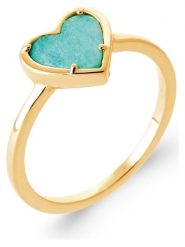 L'Atélier Précieux Pozłacany pierścionek z amazonitem rozmiar: 54. Żółte pierścionki damskie L'Atélier Précieux, pozłacane. Za 173.99 zł.