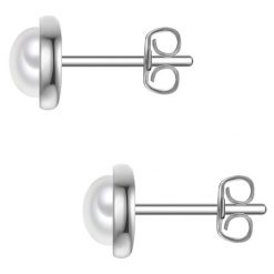 Rafaela Donata Kolczyki z Srebra Sterling w srebrze z perla muszlowa 1 ct Damski. Białe kolczyki damskie Rafaela Donata, z perłą, srebrne, na sztyftcie. Za 119.99 zł.