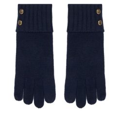 Rękawiczki LAUREN RALPH LAUREN. Niebieskie rękawiczki damskie Lauren Ralph Lauren, bez wzorów, z dzianiny. Za 329.99 zł.
