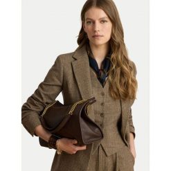 Torebka LAUREN RALPH LAUREN. Brązowe torebki klasyczne damskie Lauren Ralph Lauren, bez wzorów, bez dodatków. Za 2,199.00 zł.