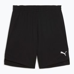 Spodenki koszykarskie męskie PUMA teamJAWS Starter. Czarne szorty męskie Puma, bez kołnierzyka. Za 89.99 zł.