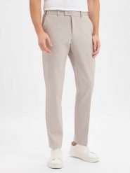 Finshley & Harding Męskie spodnie garniturowe Mężczyźni Modern Fit Sztuczne włókno beżowy marmurkowy, 106. Brązowe spodnie wizytowe męskie Finshley & Harding, z włókna. Za 349.95 zł.