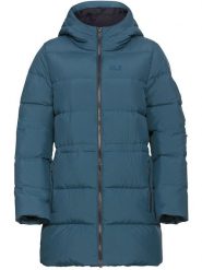 Jack Wolfskin Płaszcz puchowy "Frozen Palace" w kolorze niebieskim rozmiar: M. Niebieskie płaszcze damskie Jack Wolfskin, m, bez wzorów, z materiału. Za 830.67 zł.
