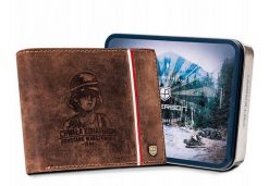 Portfel patriotyczny Peterson [DH] PTN 304PW-04 2-1-4 H brązowy. Brązowe portfele męskie Peterson, bez wzorów, ze skóry. Za 100.99 zł.