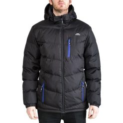 Kurtka Męska Ocieplana. Czarne kurtki męskie Trespass, m, bez wzorów, z materiału, z kapturem. Za 263.99 zł.