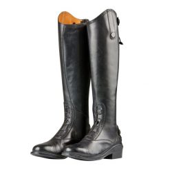 Buty do jazdy konnej Dublin Evolution Tall Field. Czarne kalosze damskie DUBLIN, bez wzorów, ze skóry. Za 1,315.50 zł.