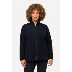 Damskie Bluza polarowa system modułowy do wpinania z recyklingu. Niebieskie bluzy bez kaptura damskie Ulla Popken, plus size, z materiału. Za 199.99 zł.