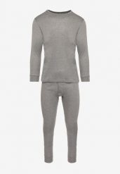 Szara Piżama Komplet Bluza i Kalesony Delwinea. Szare bluzy bez kaptura męskie Born2be, l, bez wzorów, z bawełny, bez ramiączek. Za 59.99 zł.