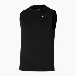 Koszulka do biegania męska Mizuno Impulse Core Sleeveless. Czarne t-shirty sportowe męskie Mizuno, m, z materiału, bez ramiączek, do biegania. Za 69.99 zł.