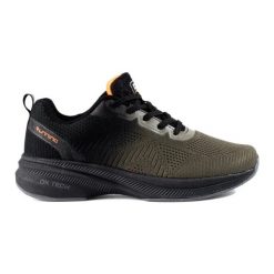 Sportowe buty tekstylne damskie czarne DK. Czarne buty sportowe na co dzień damskie bez wzorów. Za 206.95 zł.