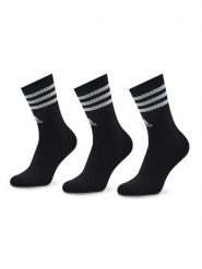 Adidas Skarpety długie 3-Stripes Cushioned Crew Socks 3 Pairs IC1321 Czarny. Czarne skarpetki damskie Adidas, bez wzorów, z bawełny. Za 69.99 zł.