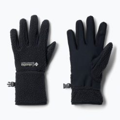 Rękawiczki trekkingowe damskie Columbia Helvetia II Sherpa. Czarne rękawiczki damskie Columbia, bez wzorów. Za 149.99 zł.
