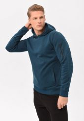 Bluza kangurka B-FEEL. Niebieskie bluzy z kapturem męskie Volcano, l, z bawełny. Za 159.99 zł.