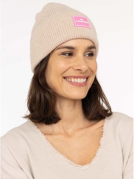 Zwillingsherz Czapka "Zwillingsherz" w kolorze beżowym rozmiar: onesize. Brązowe czapki zimowe damskie Zwillingsherz, z materiału. Za 86.99 zł.