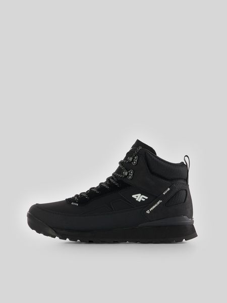 4F Wysokie buty zimowe HEX z ociepliną Primaloft męskie - czarne 41. Czarne buty trekkingowe męskie 4f, na zimę, z gumy, przed kolano, bez zapięcia, outdoorowe, primaloft. Za 449.99 zł.