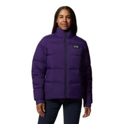 Damska kurtka puchowa Mountain Hardwear Nevadan Down. Fioletowe kurtki damskie MOUNTAIN HARDWEAR, bez wzorów, z puchu, bez kaptura. Za 1,537.50 zł.