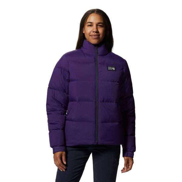 Damska kurtka puchowa Mountain Hardwear Nevadan Down. Fioletowe kurtki damskie MOUNTAIN HARDWEAR, bez wzorów, z puchu, bez kaptura. Za 1,537.50 zł.