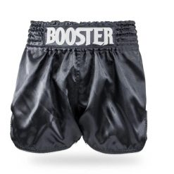 Spodenki do boksu tajskiego Booster Fight Gear Tbt Plain V2. Czarne szorty męskie BOOSTER FIGHT GEAR, bez kołnierzyka. Za 230.50 zł.