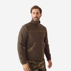 Kurtka outdoor Solognac 500. Czarne kurtki męskie SOLOGNAC, m, bez wzorów, z materiału, bez kaptura. Za 149.99 zł.