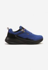 Niebieskie Buty Sportowe z Materiałową Cholewką przed Kostkę Odavene. Niebieskie buty sportowe na co dzień męskie Born2be, z materiału, bez zapięcia. Za 109.99 zł.