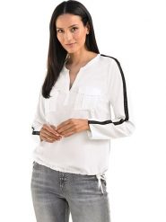 Heine Bluzka w kolorze białym rozmiar: 50. Białe bluzki damskie Heine, bez wzorów, bez kołnierzyka, bez ramiączek. Za 87.19 zł.