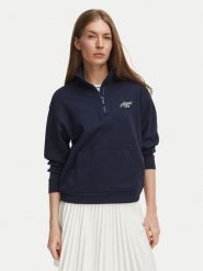 Lacoste Bluza SF8504 Granatowy Relaxed Fit. Niebieskie bluzy bez kaptura damskie Lacoste, z bawełny. Za 639.99 zł.