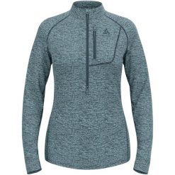Bluza techniczna damska ODLO Tencia Mid Layer 1/2 zip. Niebieskie bluzy bez kaptura damskie Odlo. Za 399.99 zł.