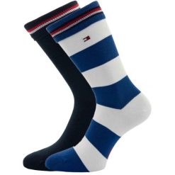 Skarpety Rugby Męskie Tommy Hilfiger 39-42 z Bawełny. Niebieskie skarpetki męskie ZEAGLE, bez wzorów, z bawełny. Za 136.99 zł.