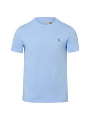 Polo Ralph Lauren Koszulka męska Mężczyźni Bawełna (100%) niebieski jednolity, S. Niebieskie koszulki polo męskie Polo Ralph Lauren, m, bez wzorów, z bawełny, bez ramiączek. Za 379.95 zł.