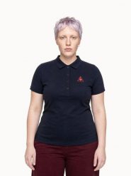 Damska koszulka polo Le Coq Sportif L'amour Du Sport. Niebieskie bluzki sportowe damskie Le Coq Sportif, l, bez wzorów, z materiału, bez ramiączek. Za 362.00 zł.