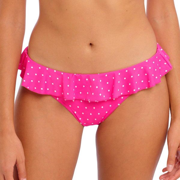 Figi do kostiumów kąpielowych dla kobiet Freya Jewel Cove. Czerwone figi damskie FREYA, m, bez wzorów, z elastanu. Za 164.50 zł.