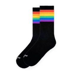 Skarpetki American Socks Rainbow Pride czarne. Czarne skarpetki damskie AMERICAN SOCKS, bez wzorów. Za 88.83 zł.