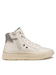 Geox Sneakersy J Laquinny J56M3A 000BC C1M1W S Écru. Buty sportowe dziewczęce Geox, bez wzorów, ze skóry, bez zapięcia. Za 159.99 zł.