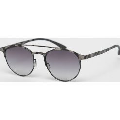 Adidas Originals - Okulary AOM003. Szare okulary przeciwsłoneczne męskie adidas Originals, z materiału, okrągłe. W wyprzedaży za 149.90 zł.