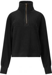 Bluza damska Athlecia Hecey. Czarne bluzy sportowe damskie Athlecia, bez wzorów, z materiału, bez ramiączek, bez kaptura. Za 251.50 zł.