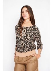 William de Faye Golf w kolorze karmelowo-czarnym rozmiar: 36. Brązowe golfy damskie William De Faye, bez wzorów, bez ramiączek. Za 130.50 zł.